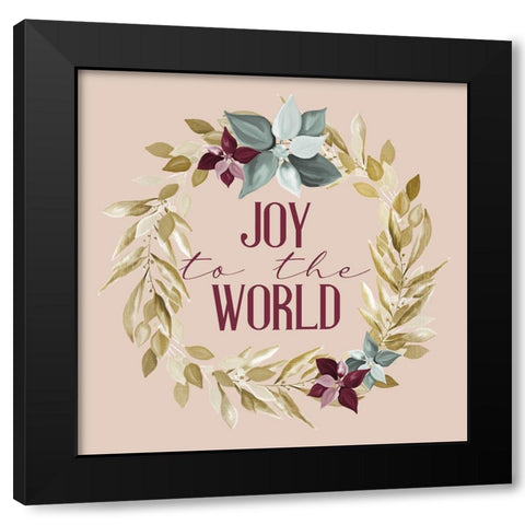 Joy to the World Black Modern Wood Framed Art Print by Allen, Kimberly
