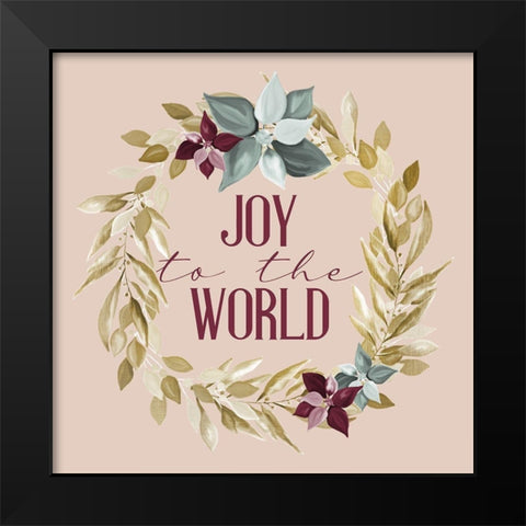 Joy to the World Black Modern Wood Framed Art Print by Allen, Kimberly