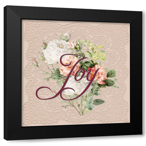 Joy Black Modern Wood Framed Art Print with Double Matting by Allen, Kimberly