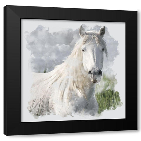 Whites Black Modern Wood Framed Art Print with Double Matting by Allen, Kimberly