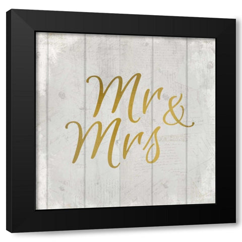 Mr and Mrs Black Modern Wood Framed Art Print with Double Matting by Allen, Kimberly