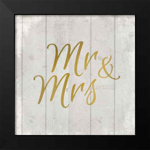 Mr and Mrs Black Modern Wood Framed Art Print by Allen, Kimberly