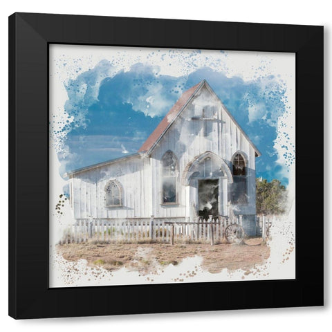 Chapel Black Modern Wood Framed Art Print by Allen, Kimberly