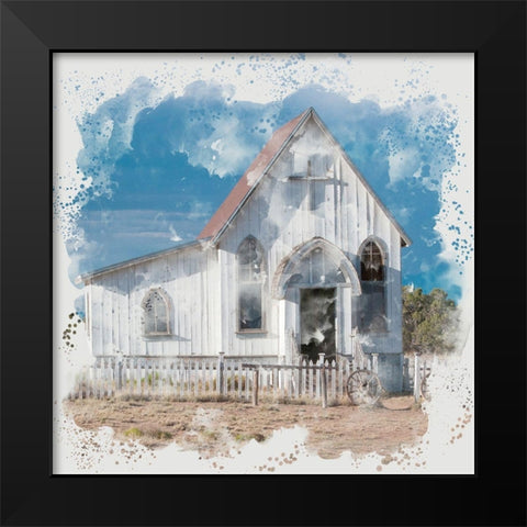 Chapel Black Modern Wood Framed Art Print by Allen, Kimberly