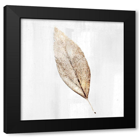 Golden Leaf 1 Black Modern Wood Framed Art Print by Allen, Kimberly