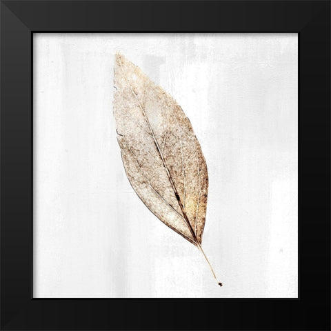 Golden Leaf 1 Black Modern Wood Framed Art Print by Allen, Kimberly