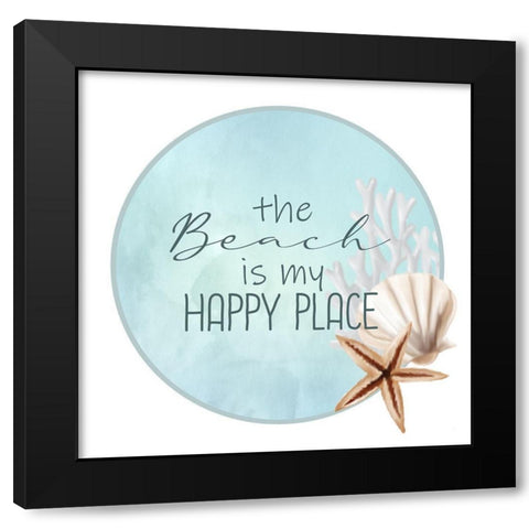 The Beach 1 Black Modern Wood Framed Art Print by Allen, Kimberly