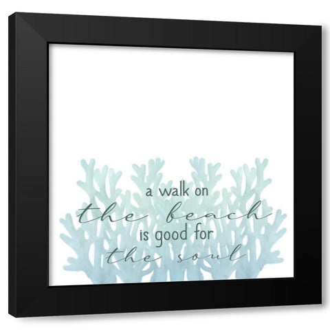 The Beach 2 Black Modern Wood Framed Art Print with Double Matting by Allen, Kimberly