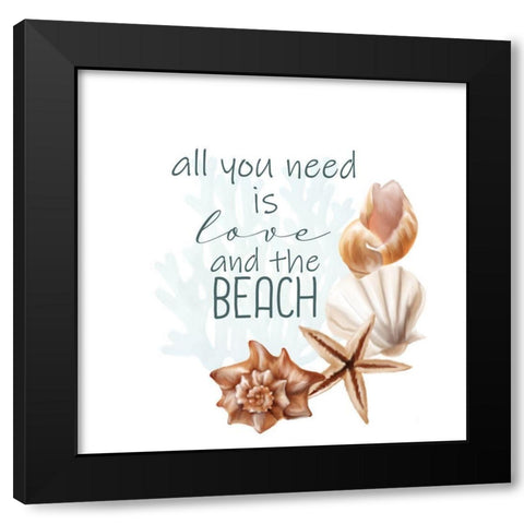 The Beach 4 Black Modern Wood Framed Art Print by Allen, Kimberly