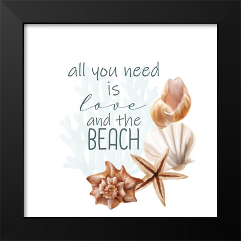 The Beach 4 Black Modern Wood Framed Art Print by Allen, Kimberly
