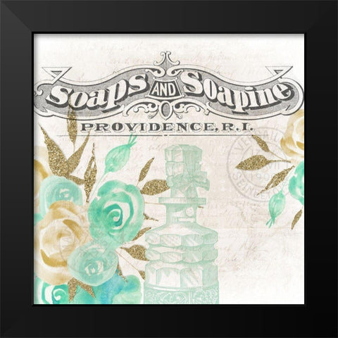 Vintage Soap 1 Black Modern Wood Framed Art Print by Allen, Kimberly