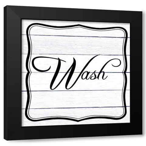 Wash Dry Fold 1 Black Modern Wood Framed Art Print by Allen, Kimberly