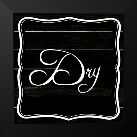 Wash Dry Fold 2 Black Modern Wood Framed Art Print by Allen, Kimberly