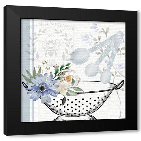 Kitchen Floral 1 Black Modern Wood Framed Art Print by Allen, Kimberly