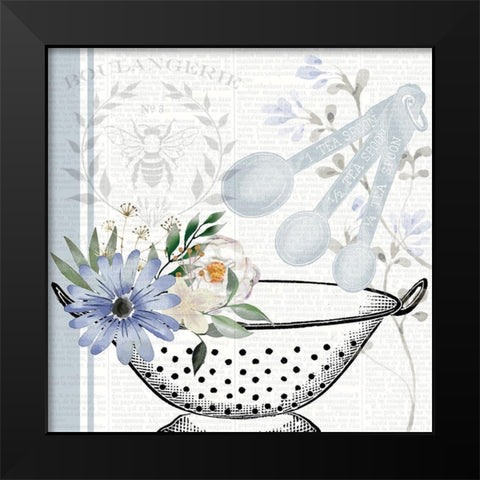 Kitchen Floral 1 Black Modern Wood Framed Art Print by Allen, Kimberly