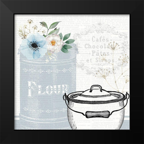 Kitchen Floral 2 Black Modern Wood Framed Art Print by Allen, Kimberly