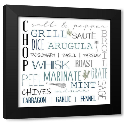 Chop Black Modern Wood Framed Art Print with Double Matting by Allen, Kimberly