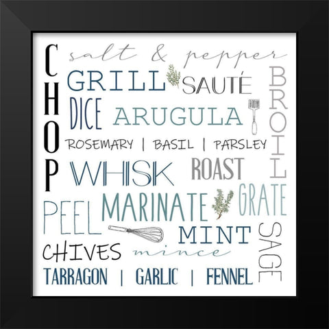 Chop Black Modern Wood Framed Art Print by Allen, Kimberly