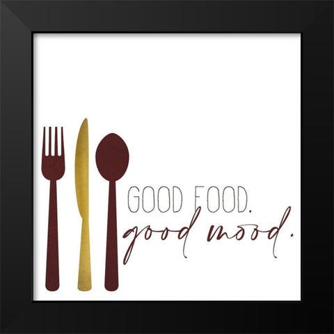 Good Food Black Modern Wood Framed Art Print by Allen, Kimberly
