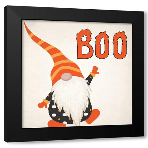 Halloween Gnomes 1 v2 Black Modern Wood Framed Art Print with Double Matting by Allen, Kimberly