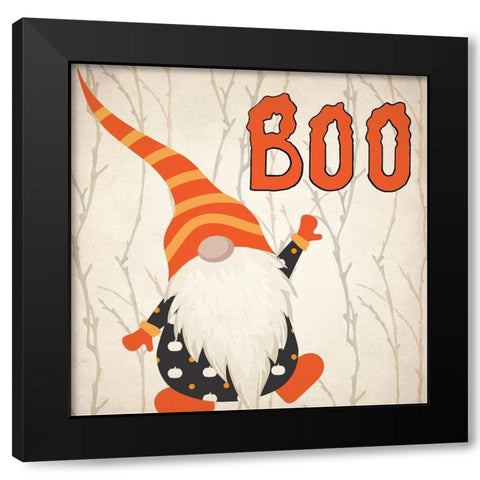 Halloween Gnomes 1 Black Modern Wood Framed Art Print by Allen, Kimberly
