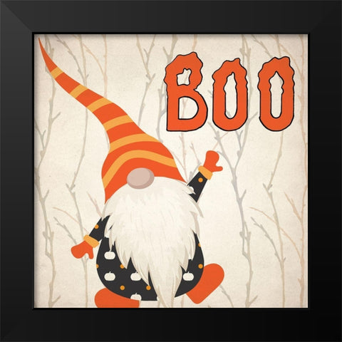 Halloween Gnomes 1 Black Modern Wood Framed Art Print by Allen, Kimberly