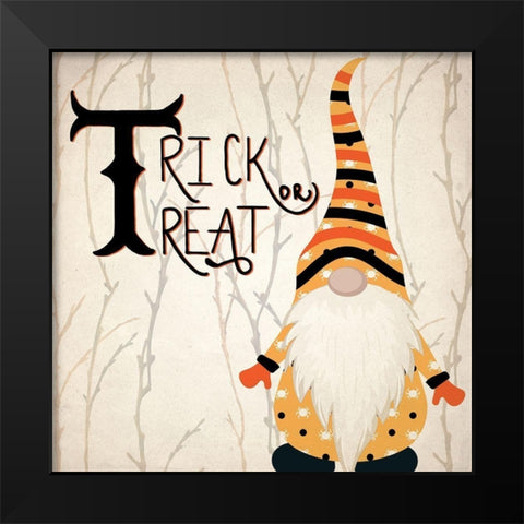 Halloween Gnomes 2 Black Modern Wood Framed Art Print by Allen, Kimberly