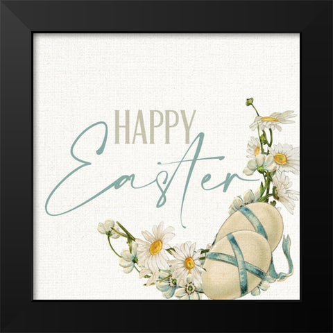 Happy Easter Black Modern Wood Framed Art Print by Allen, Kimberly