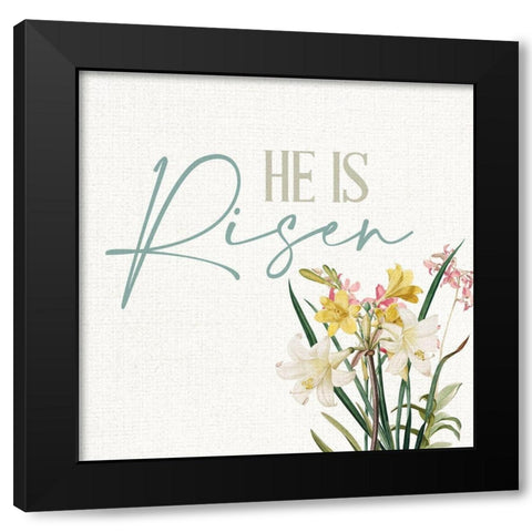 He is Risen Black Modern Wood Framed Art Print by Allen, Kimberly