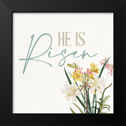 He is Risen Black Modern Wood Framed Art Print by Allen, Kimberly