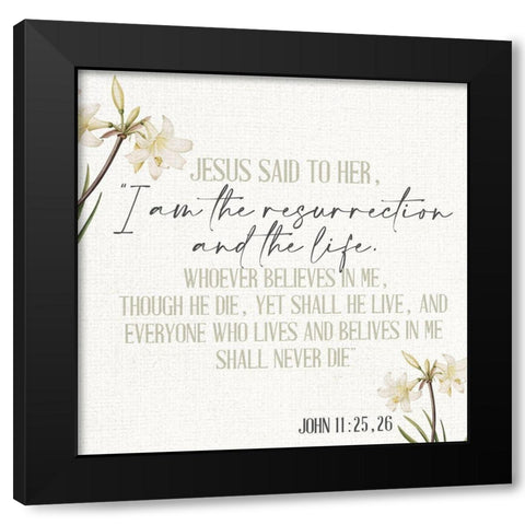 Jesus Said Black Modern Wood Framed Art Print with Double Matting by Allen, Kimberly