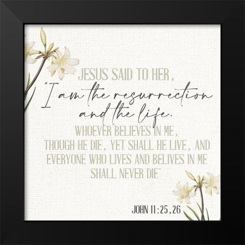 Jesus Said Black Modern Wood Framed Art Print by Allen, Kimberly