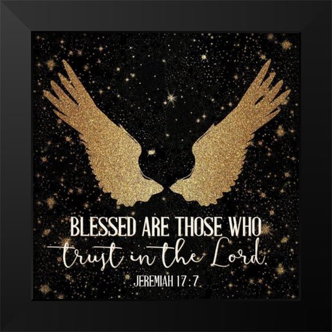 Pray 1 Black Modern Wood Framed Art Print by Allen, Kimberly