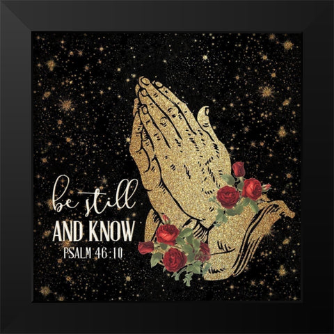 Pray 3 Black Modern Wood Framed Art Print by Allen, Kimberly
