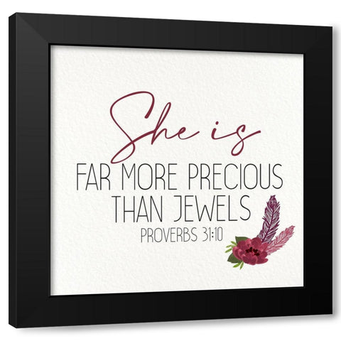 She Is Black Modern Wood Framed Art Print by Allen, Kimberly