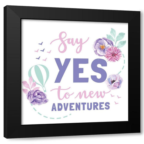 Say Yes 1 Black Modern Wood Framed Art Print by Allen, Kimberly