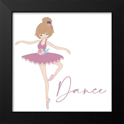 Dance Dream Love 1 Black Modern Wood Framed Art Print by Allen, Kimberly