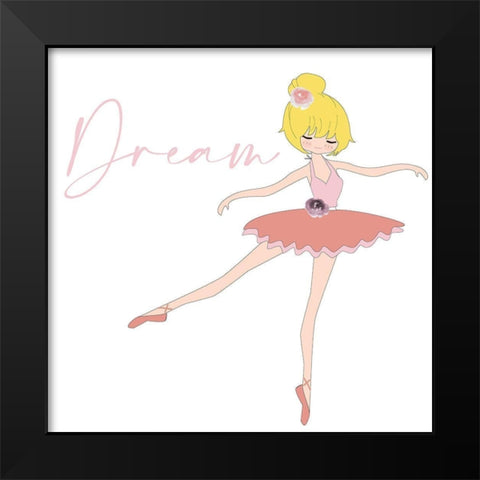 Dance Dream Love 2 Black Modern Wood Framed Art Print by Allen, Kimberly