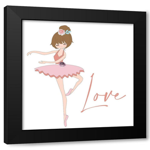 Dance Dream Love 3 Black Modern Wood Framed Art Print with Double Matting by Allen, Kimberly