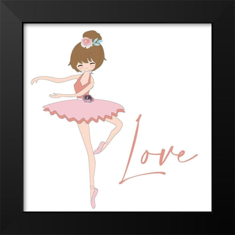Dance Dream Love 3 Black Modern Wood Framed Art Print by Allen, Kimberly