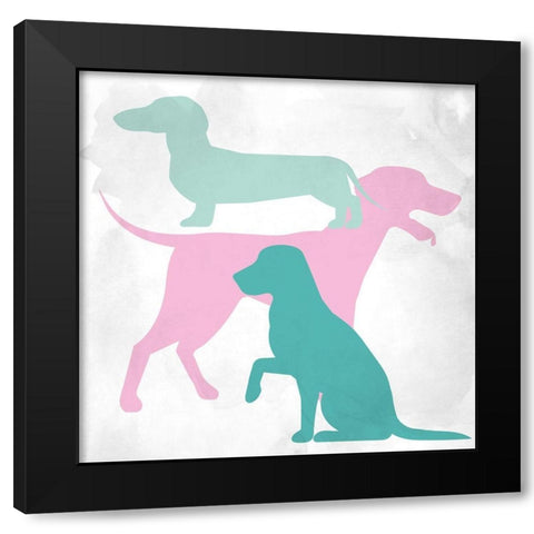 Dog Lover 1 Black Modern Wood Framed Art Print with Double Matting by Allen, Kimberly