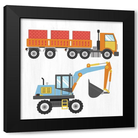 Lets Work 2 Black Modern Wood Framed Art Print by Allen, Kimberly