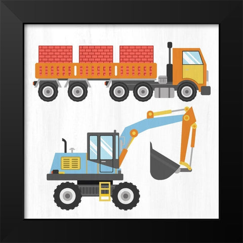 Lets Work 2 Black Modern Wood Framed Art Print by Allen, Kimberly