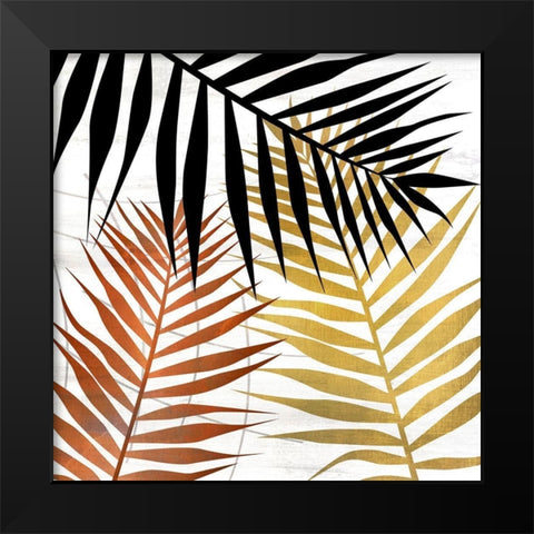 Mettalic Palms 1 Black Modern Wood Framed Art Print by Allen, Kimberly