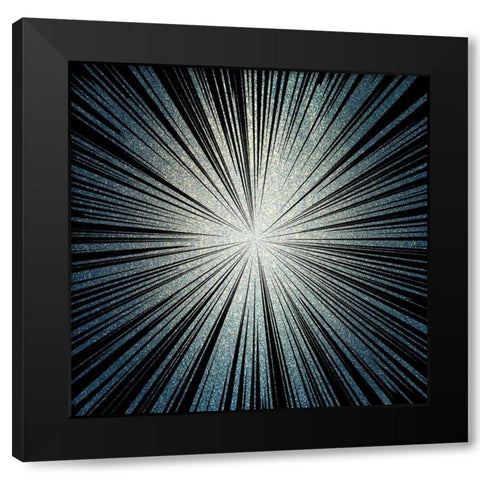 Burst 3 Black Modern Wood Framed Art Print with Double Matting by Kimberly, Allen