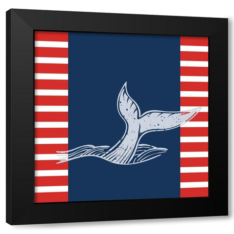 Whale Tale 2 Black Modern Wood Framed Art Print with Double Matting by Allen, Kimberly