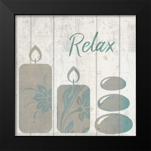 Relaxing Meditation Black Modern Wood Framed Art Print by Allen, Kimberly