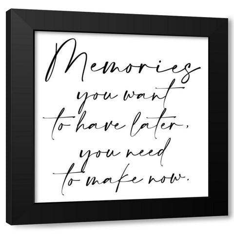 Memories v5 Black Modern Wood Framed Art Print with Double Matting by Allen, Kimberly