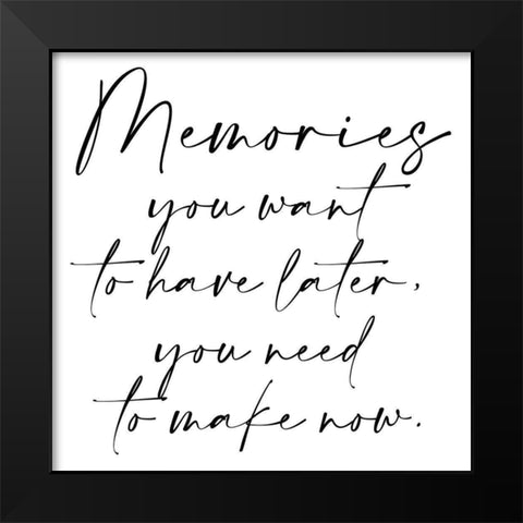 Memories v5 Black Modern Wood Framed Art Print by Allen, Kimberly