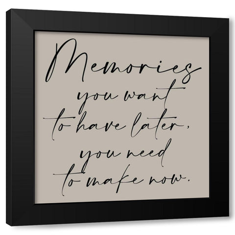 Memories Warm Grey Black Modern Wood Framed Art Print with Double Matting by Allen, Kimberly